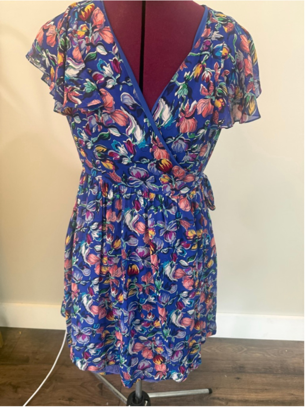 Moulinette Soeurs Anthropologie Blue Blooming Sapphire Size 4